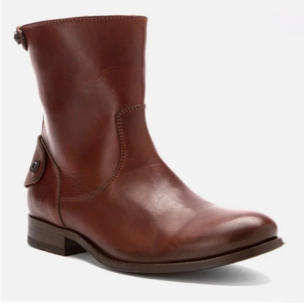 NWOT Frye Melissa Burton leather zip short ankle boots size 6.5